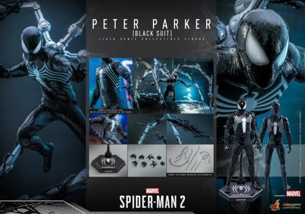 2024 Hot Toys Marvel’s Spider-Man 2 Peter Parker (Black Suit) Sixth Scale Figure - Image 8