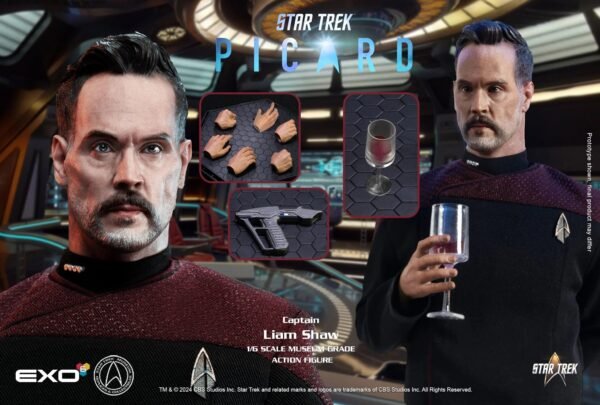 2024 Exo-6 Star Trek: Picard Captain Liam Shaw 1/6 Scale Figure - Image 6