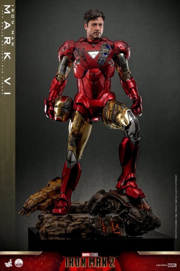 2024 Hot Toys Iron Man 2: Iron Man Mark VI Quarter Scale Figure - Image 6