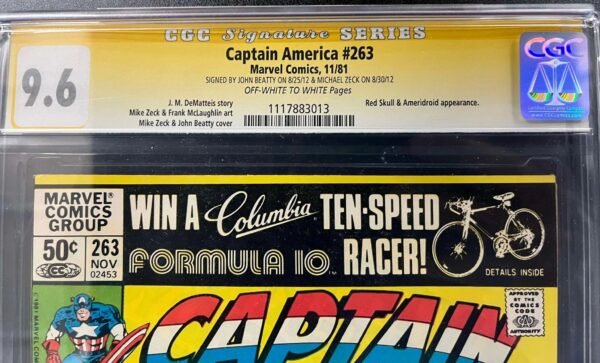 CGC 9.6 Signature Series Captain America #263 Signed by John Beatty & Mike Zeck - Image 2