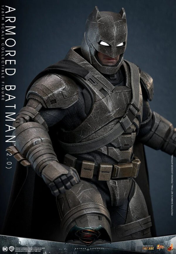 2024 Hot Toys Batman v Superman Armored Batman (2.0) Regular Version Sixth Scale Figure - Image 3