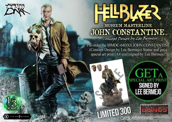 2024 Prime 1 Studio Museum Masterline Hell Blazer (Comics) JOHN CONSTANTINE (Concept Design by Lee Bermejo) DX Bonus Version 1/3 Scale Statue - Image 4