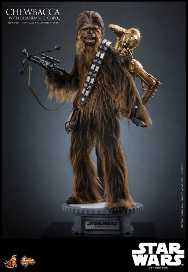 2024 Hot Toys Star Wars: The Empire Strikes Back Chewbacca with Disassembled C-3PO Sixth Scale Figure - Image 7