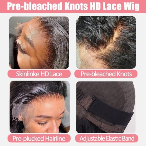 14 Inch Short Bob Wigs 13×4 Deep Wave Bob Wig Human Hair 180% Density Deep Curly 100% Virgin Human Hair Pre Plucked Wet and Wavy Glueless Transparent Lace Frontal Wig for Women Natural Hairline - Image 6