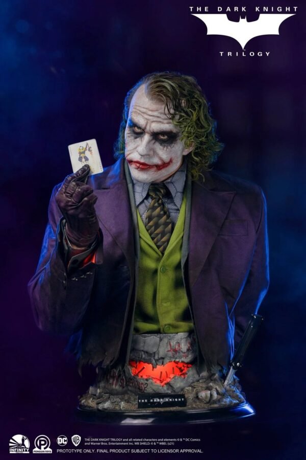 2024 Infinity Studio The Dark Knight Joker (Heath Ledger) Life-Size Bust - Image 9