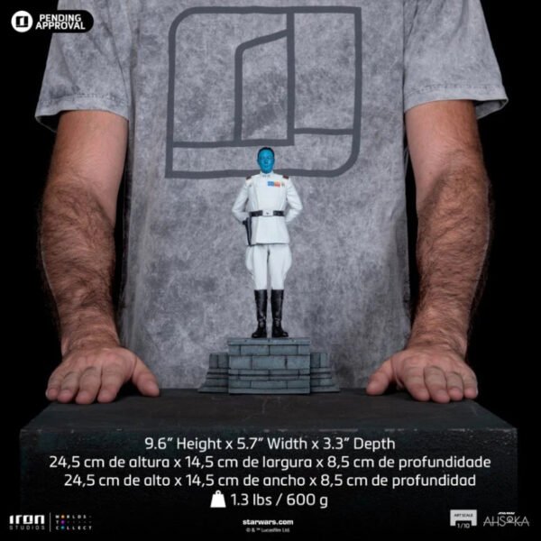 2024 Iron Studios Star Wars Ahsoka Grand Admiral Thrawn Art Scale 1/10 Statue - Image 4