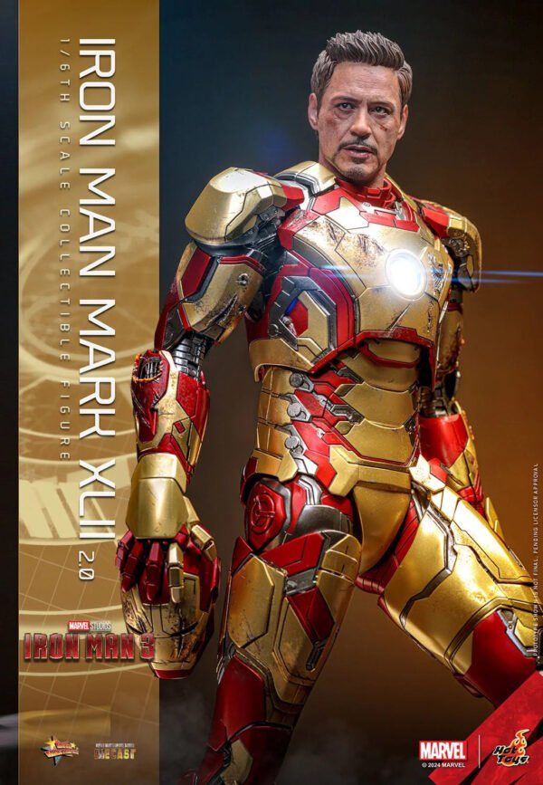 2024 Hot Toys Iron Man 3 Iron Man Mark XLII (2.0) Sixth Scale Figure - Image 3