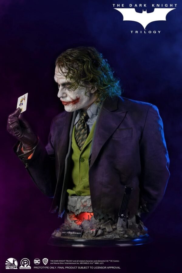 2024 Infinity Studio The Dark Knight Joker (Heath Ledger) Life-Size Bust - Image 7