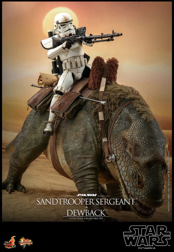 2024 Hot Toys Star Wars Sandtrooper Sergeant and Dewback Sixth Scale Figure - Image 6