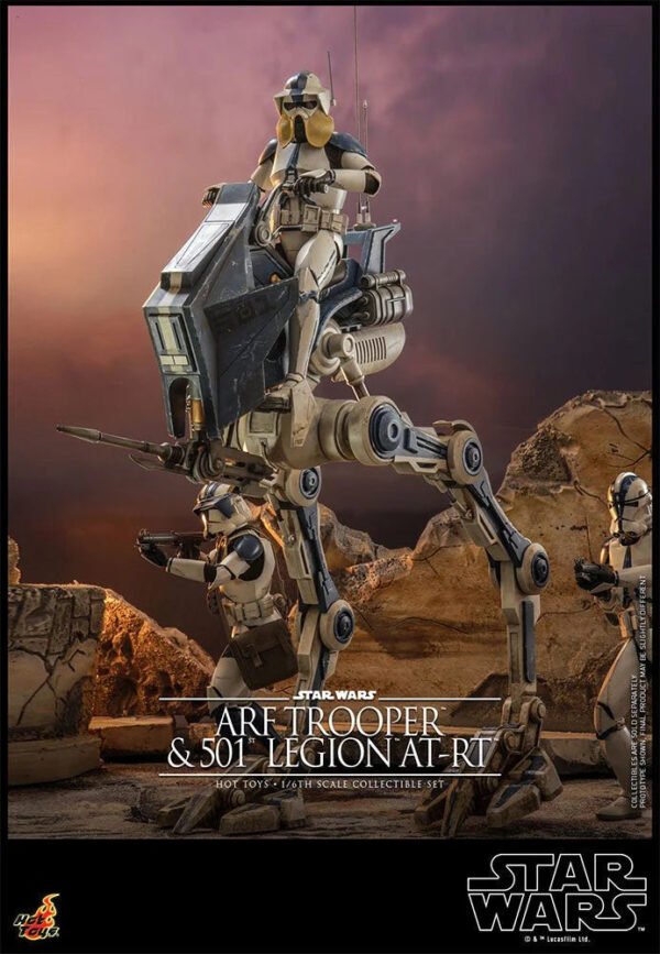 2024 Hot Toys Star Wars ARF Trooper and 501st Legion AT-RT Sixth Scale Figure - Image 3