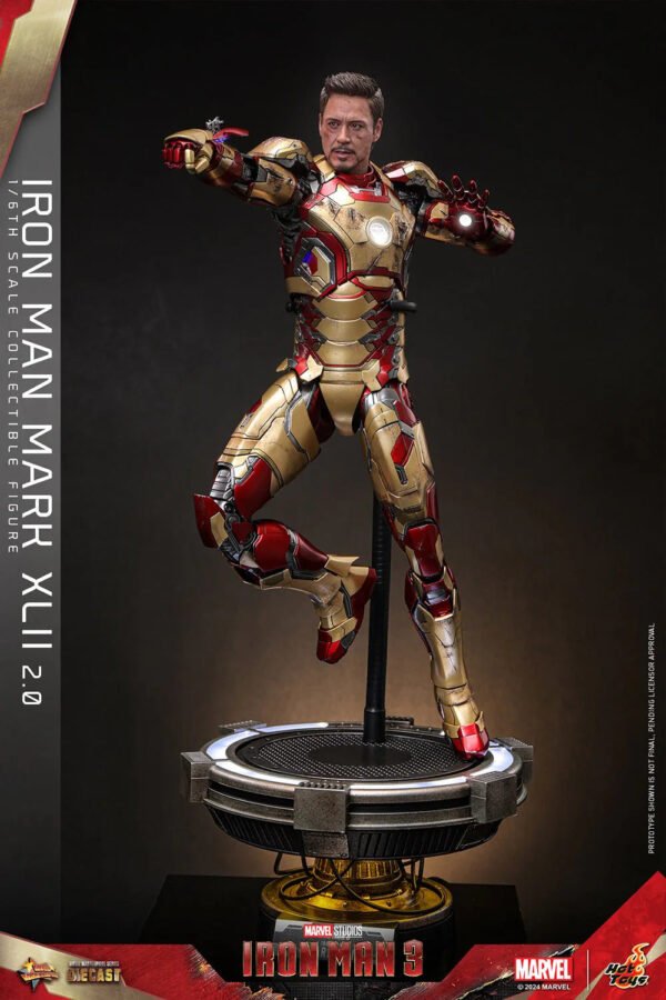 2024 Hot Toys Iron Man 3 Iron Man Mark XLII (2.0) Sixth Scale Figure - Image 7