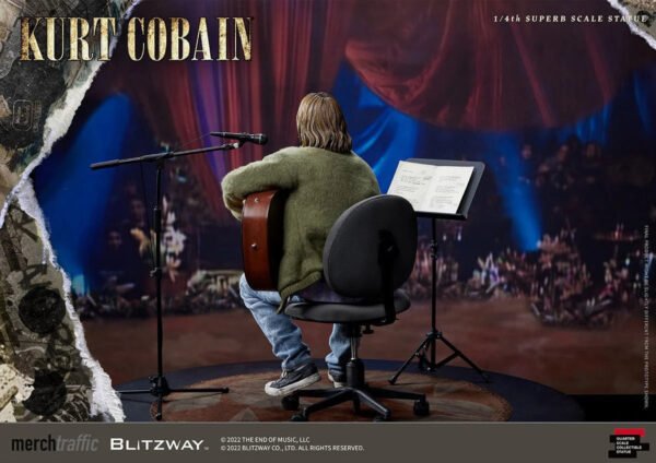2024 Blitzway Nirvana Kurt Cobain 1/4 Superb Scale Statue - Image 10