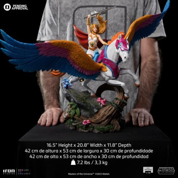 2024 Iron Studios Masters of the Universe: She-Ra and Swift Wind Art Scale 1/10 Statue - Image 4