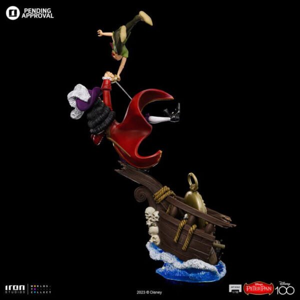 2024 Iron Studios Disney Classics Peter Pan vs Hook Art Scale 1/10 Statue - Image 3