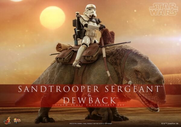 2024 Hot Toys Star Wars Sandtrooper Sergeant and Dewback Sixth Scale Figure - Image 4