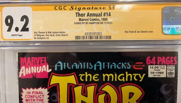 CGC 9.2 Signature Series Thor Annual #14 Signed by Bo Hampton - 1989 - Image 2