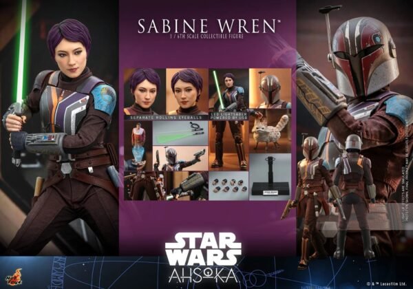 2024 Hot Toys Star Wars Ahsoka Sabine Wren Sixth Scale Figure - Image 8