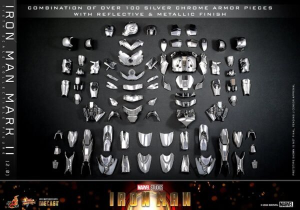 2024 Hot Toys Marvel Iron Man Mark II (Version 2.0) Sixth Scale Figure - Image 3