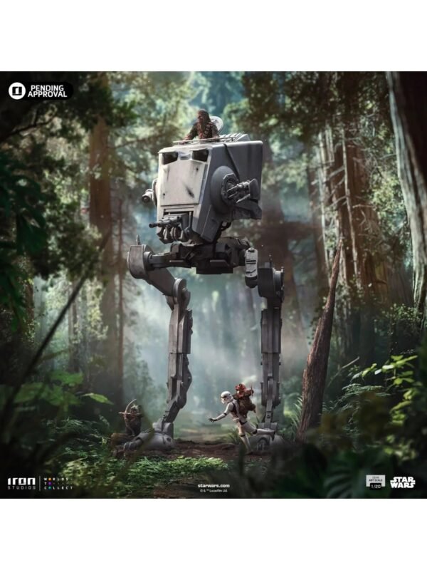 2024 Iron Studios Star Wars Return of the Jedi: AT-ST and Chewbacca 1/20 Demi Art Scale Statue - Image 8