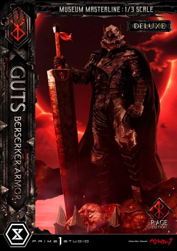 2024 Prime 1 Studio Museum Masterline Berserk Guts, Berserker Armor Rage Edition DX Bonus Version 1/3 Scale Statue - Image 3