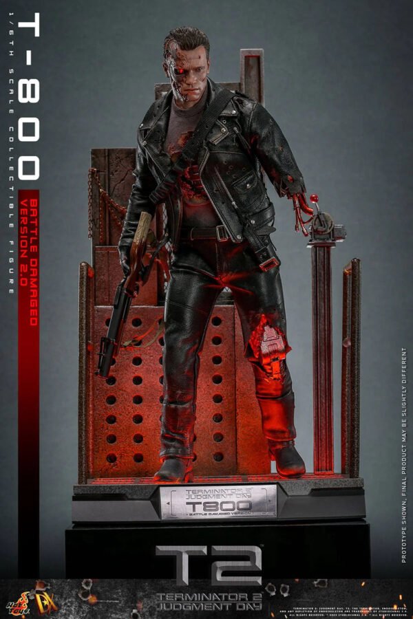 2024 Hot Toys Terminator 2 T-800 (Battle Damaged Version 2.0) Sixth Scale Figure - Image 4