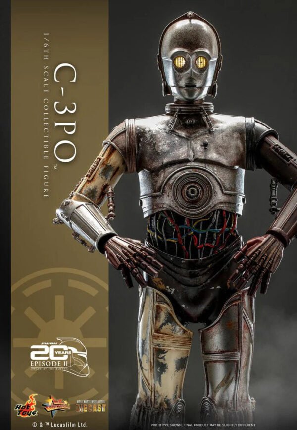 Hot Toys Star Wars Attack of the Clones C-3PO Sixth Scale Figure - Image 4