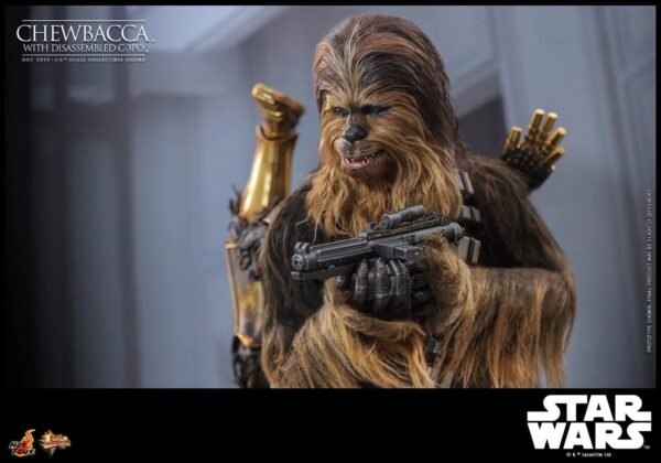 2024 Hot Toys Star Wars: The Empire Strikes Back Chewbacca with Disassembled C-3PO Sixth Scale Figure - Image 8