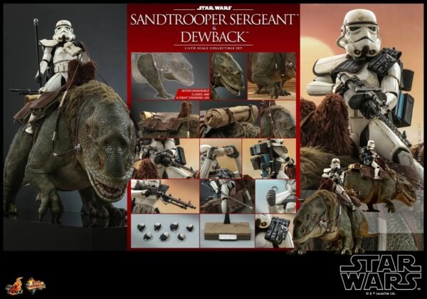 2024 Hot Toys Star Wars Sandtrooper Sergeant and Dewback Sixth Scale Figure - Image 2