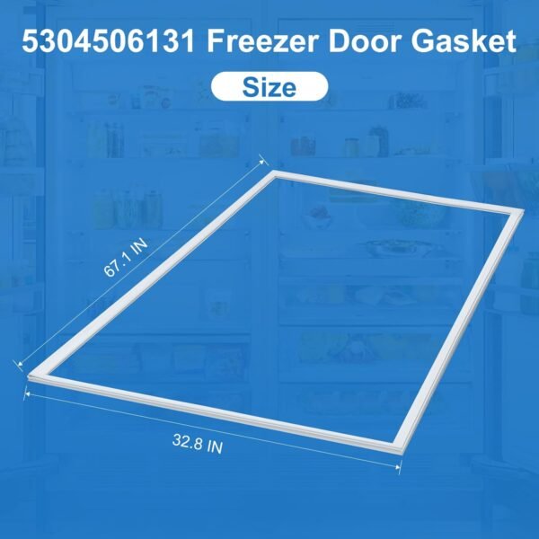 5304506131 Freezer Door Gasket Compatible with Parts of Frigidaire  Crosley  Kenmore  Tappan Freezer FFFH20F2QWF  FFFH20F2QWG  FFFH21F4QW0  FFFH21F6QWA  FFFH21F6QWB  FFFH21F6QWC  FFFU21M1QWA  etc - Image 3