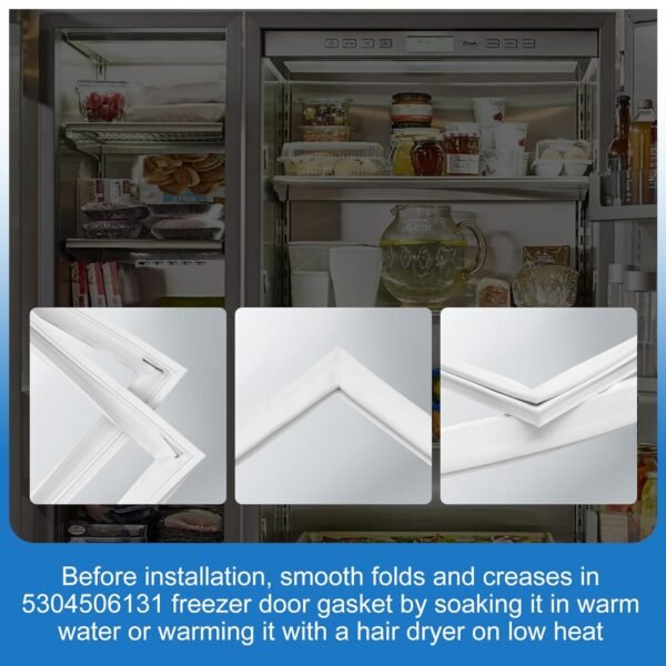 5304506131 Freezer Door Gasket Compatible with Parts of Frigidaire  Crosley  Kenmore  Tappan Freezer FFFH20F2QWF  FFFH20F2QWG  FFFH21F4QW0  FFFH21F6QWA  FFFH21F6QWB  FFFH21F6QWC  FFFU21M1QWA  etc - Image 2