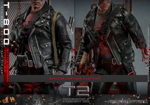 2024 Hot Toys Terminator 2 T-800 (Battle Damaged Version 2.0) Sixth Scale Figure - Image 7