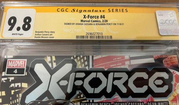 CGC 9.8 Signature Series X-Force #4 Signed by Joshua Cassara & Benjamin Percy - Image 2