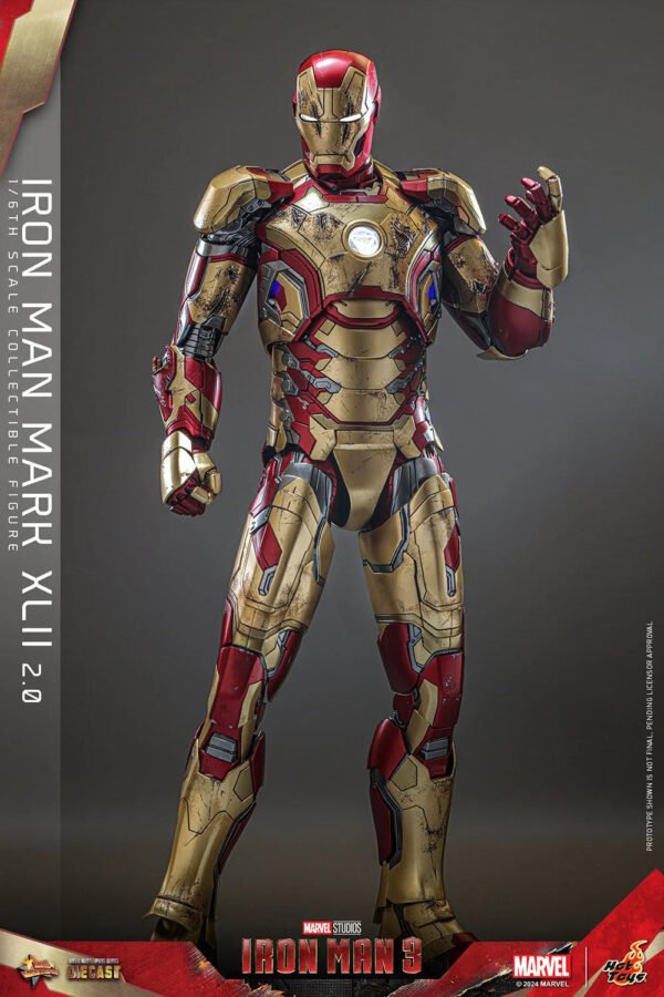 2024 Hot Toys Iron Man 3 Iron Man Mark XLII (2.0) Sixth Scale Figure - Image 6
