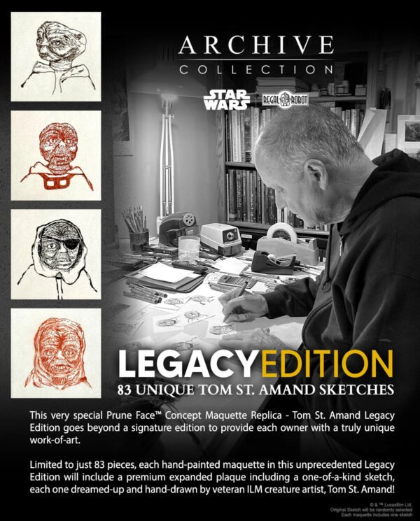 Regal Robot Star Wars Prune Face Concept Maquette Replica Tom St. Amand Legacy Edition - Image 6
