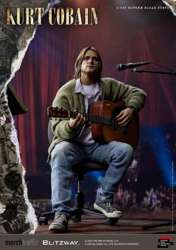 2024 Blitzway Nirvana Kurt Cobain 1/4 Superb Scale Statue - Image 7