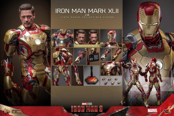 2024 Hot Toys Iron Man 3 Iron Man Mark XLII (2.0) Sixth Scale Figure - Image 10