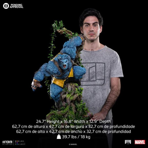 2024 Iron Studios Marvel X-Men Beast 1/4 Scale Legacy Replica Statue - Image 4