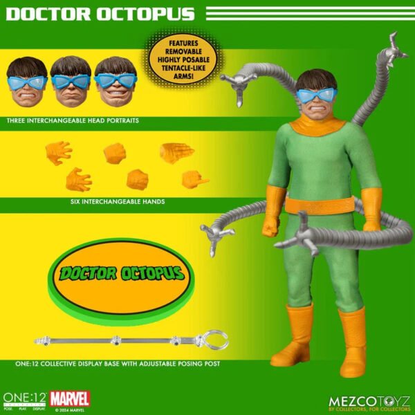 2024 Mezcotoyz Marvel Comics Doctor Octopus One:12 Collective Action Figure - Image 8