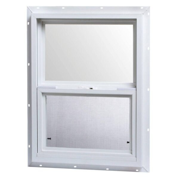 Windows 18 in. x 24 in. Single Hung Vinyl Window - White VSH1824