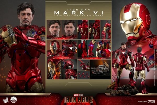 2024 Hot Toys Iron Man 2: Iron Man Mark VI Quarter Scale Figure - Image 2