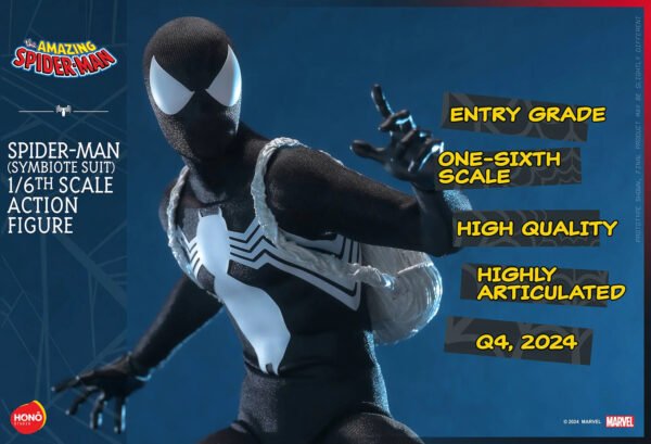 2024 Honō Studio Marvel Spider-Man (Symbiote Suit) Sixth Scale Figure - Hot Toys