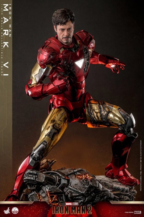 2024 Hot Toys Iron Man 2: Iron Man Mark VI Quarter Scale Figure - Image 7