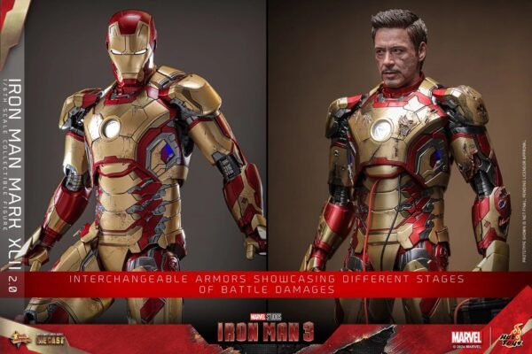 2024 Hot Toys Iron Man 3 Iron Man Mark XLII (2.0) Sixth Scale Figure - Image 9