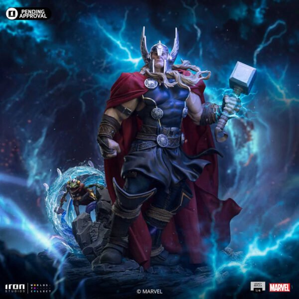 2024 Iron Studios Marvel Comics Thor Unleashed 1/4 Scale Statue - Image 2