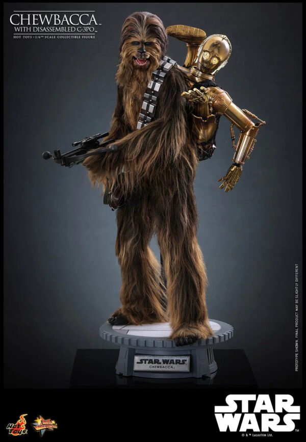 2024 Hot Toys Star Wars: The Empire Strikes Back Chewbacca with Disassembled C-3PO Sixth Scale Figure - Image 6
