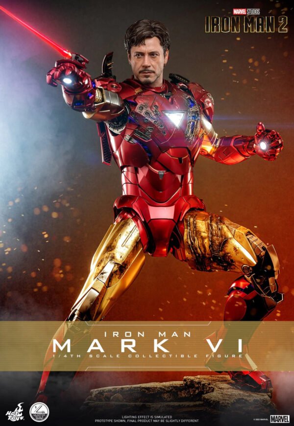 2024 Hot Toys Iron Man 2: Iron Man Mark VI Quarter Scale Figure - Image 11