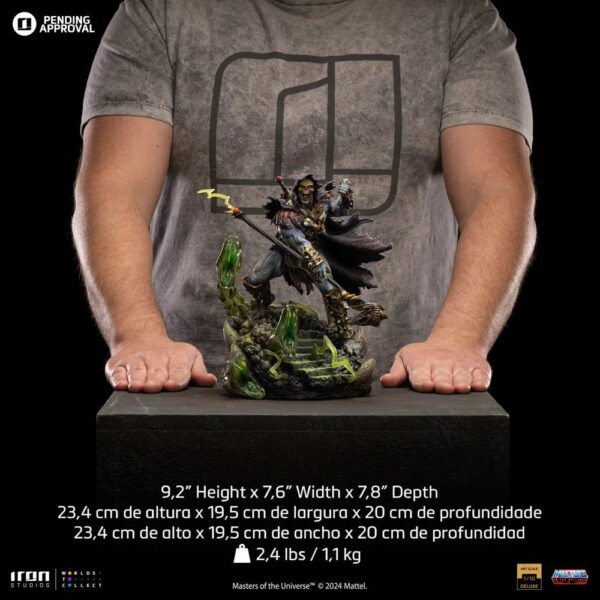 2024 Iron Studios Masters of the Universe Skeletor Unleashed Deluxe Art Scale 1/10 Statue - Image 5