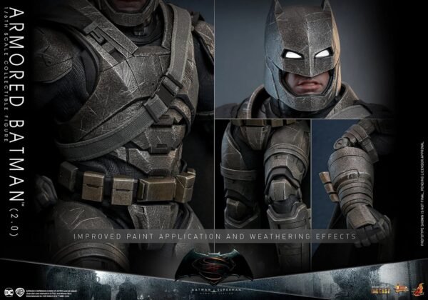 2024 Hot Toys Batman v Superman Armored Batman (2.0) Regular Version Sixth Scale Figure - Image 5