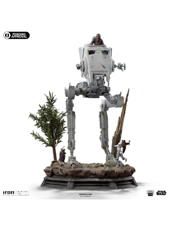 2024 Iron Studios Star Wars Return of the Jedi: AT-ST and Chewbacca 1/20 Demi Art Scale Statue - Image 4