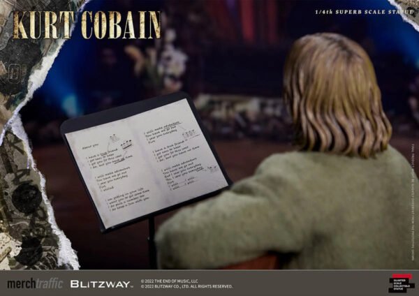2024 Blitzway Nirvana Kurt Cobain 1/4 Superb Scale Statue - Image 6